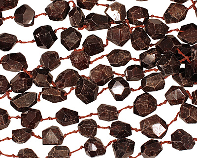 Garnet (rough) Faceted Nugget 14-18x13-15mm