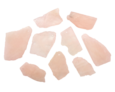 Rose Quartz Freeform Slab Pendant 28-40mm