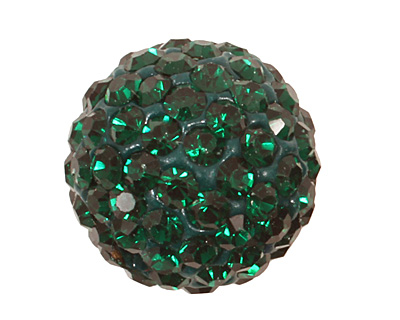 Emerald Pave Round 12mm (1.5mm hole)