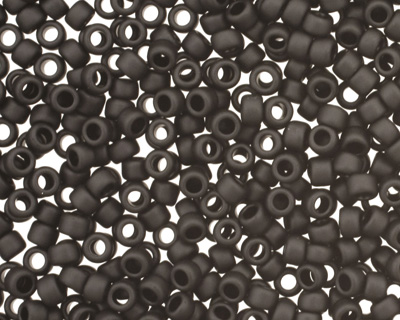 TOHO Opaque Frosted Jet Round 15/0 Seed Bead