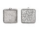 Nunn Design Antique Silver (plated) Large Ornate Square Bezel Pendant 30x34mm