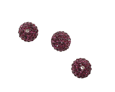 Violet Pave Round 10mm (1.5mm hole)
