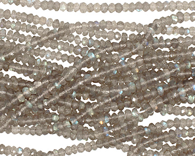 Labradorite Faceted Rondelle 3-4mm