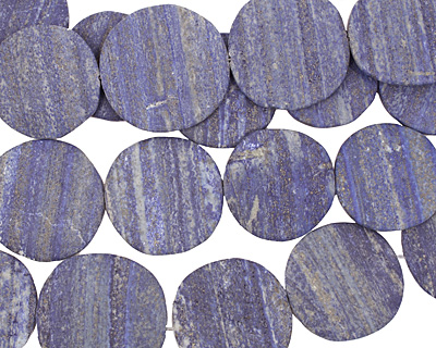 Lapis (matte) Flat Freeform Coin 43-53x40-55mm