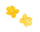 Matte Topaz Lucite Hibiscus Flower 3x11-14mm