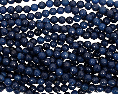 Cobalt Agate Faceted Round 8mm