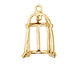 Ezel Findings Gold (plated) Bird Cage Pendant 16x31mm