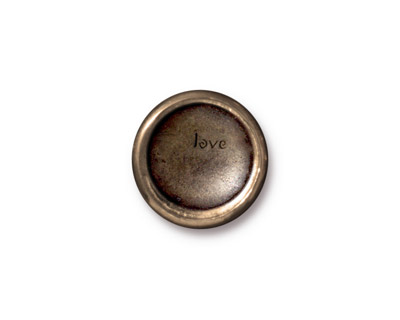 TierraCast Antique Brass (plated) Spirals Snap Cap 15mm