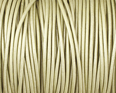 Maina (metallic) Round Leather Cord 2mm