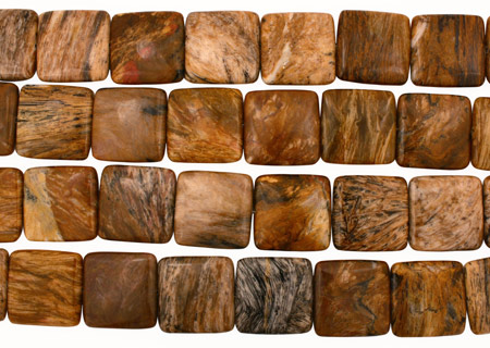Madagascar Petrified Wood Puff Square 40mm