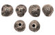 Green Girl Pewter Sugar Skull 14x15mm