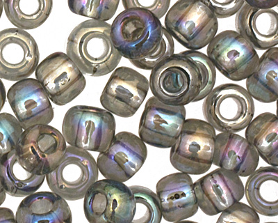 TOHO Transparent Rainbow Black Diamond Round 6/0 Seed Bead