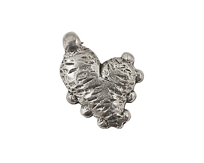 Green Girl Pewter Je T'adore Heart Pendant 18x24mm