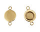 Brass Lipped Circle Bezel Link 18mm