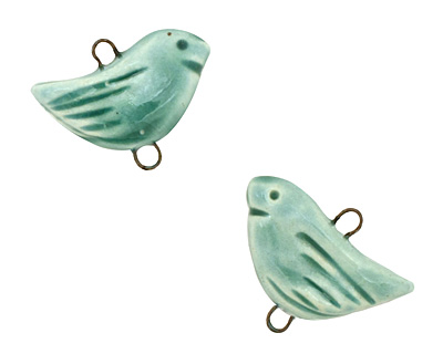 Earthenwood Studio Ceramic Seabird Link 20-21x26-28mm