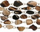 Black Line Agate w/Rings Natural Edge Freeform Faceted Slab 25-53x22-36mm