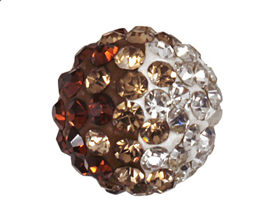 Topaz/Crystal Ombre Pave Round 10mm (1.5mm hole)
