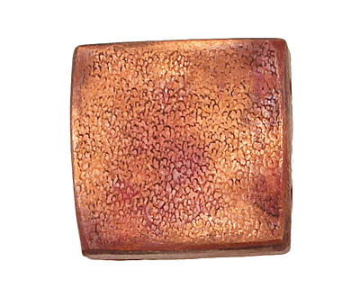 Patricia Healey Copper 2 Hole Textured Square 19mm
