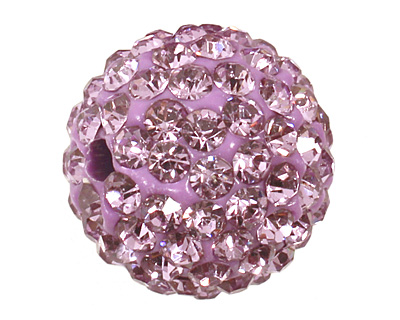 Lilac Pave Round 12mm