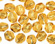 Czech Fire Polished Glass Silver Lined Topaz Round 4mm