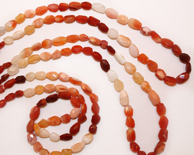 Mexican Fire Opal Faceted Flat Oval 6-9x5-7mm