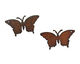 The Lipstick Ranch Etched Rusted Iron Butterfly Pendant 37x70mm
