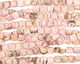 Rhodochrosite (soft pink) Puff Square 8mm
