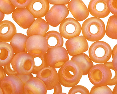 TOHO Transparent Rainbow Frosted Dark Topaz Round 6/0 Seed Bead