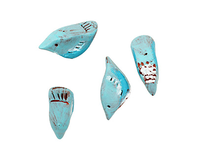 Humble Beads Polymer Clay Little Teal Bird 15-16x29-30mm