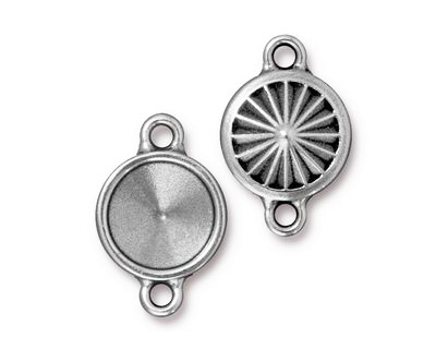 TierraCast Antique Pewter (plated) Faceted Link 21x14mm