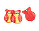Jangles Ceramic Red Owl Pendant 35x45mm