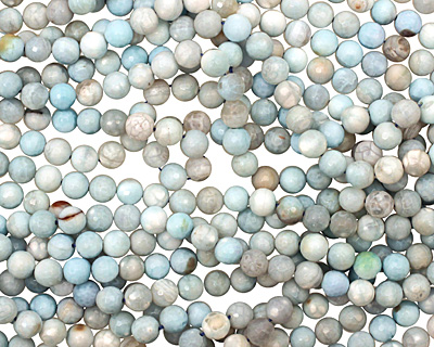 Light Blue Fire Agate Faceted Round 8mm