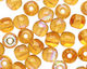 Czech Glass Dark Topaz AB Round 4mm