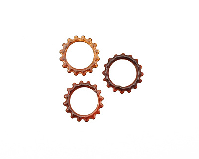 C-Koop Enameled Metal Wisteria Purple Small Open Gear 16mm