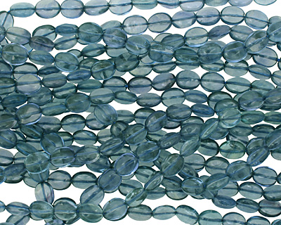 Blue Green Fluorite Flat Oval 10x8mm