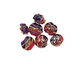 Grace Lampwork Pink & Purple Lentil 14x14mm
