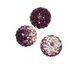 Amethyst/Crystal Ombre Pave Round 12mm (1.5mm hole)