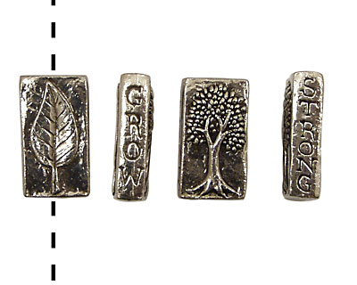 Green Girl Pewter Grow Strong 23x12mm