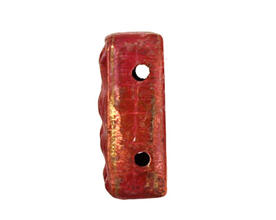 Patricia Healey Copper 2 Hole Quilted Square 16mm