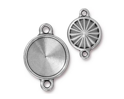 TierraCast Antique Pewter (plated) Faceted Link 25x17mm
