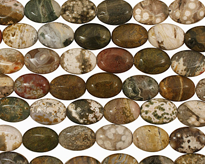 Ocean Jasper Flat Oval 25x18mm