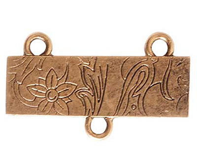 Nunn Design Antique Gold (plated) Large Thin Vine 2-1 Connector 17x30mm