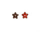 C-Koop Enameled Metal Medium Red Small 5 Petal 12mm