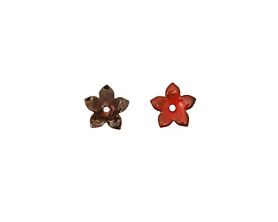 C-Koop Enameled Metal Medium Red Small 5 Petal 12mm