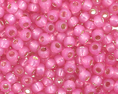 TOHO Milky Hot Pink (with Silver Lining) Round 11/0 Seed Bead