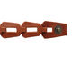 Brown Leather Chain Cuff 1"
