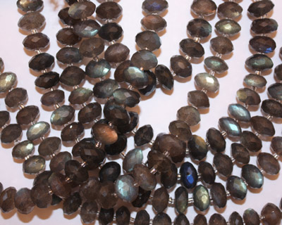 Labradorite Faceted Rondelle 11mm