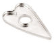 Nunn Design Sterling Silver (plated) Grande Heart Bezel Toggle 52x29mm