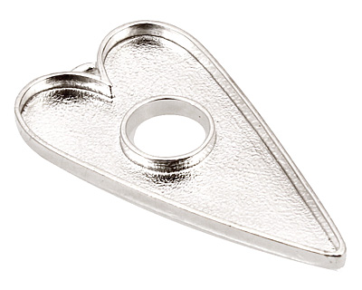 Nunn Design Sterling Silver (plated) Grande Heart Bezel Toggle 52x29mm