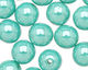 Czech Glass Luster Turquoise Round 6mm